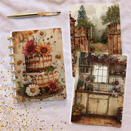 Farmhouse TUL Planner Cover, Happy Planner Cover, Vintage Journal, Spiral Notebook, Gift for Her, Skinny Classic Disc Bound, Big Planner - Etsy