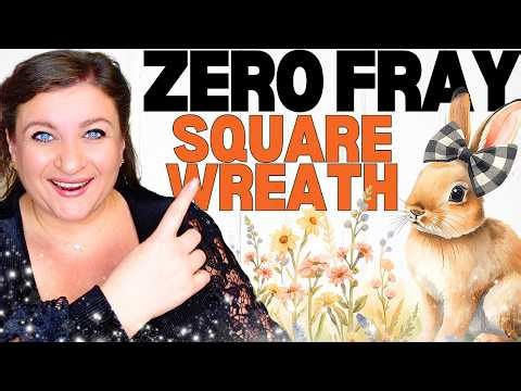 DIY Zero Fray Deco Mesh Wreath | Square Wreath Frame Tutorial