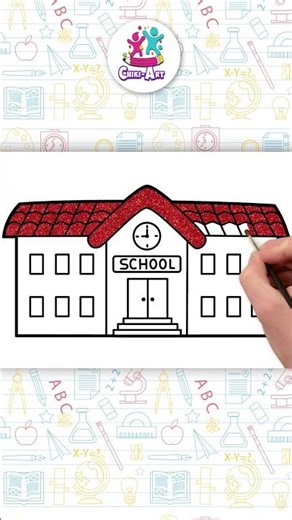 Fun School Drawing Tutorial For Kids #shorts #schooldrawing #chikiart hindi