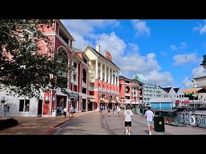 Disney's Boardwalk 2022 Morning Walkthrough in 4K | Walt Disney World EPCOT Resort Area July 2022
