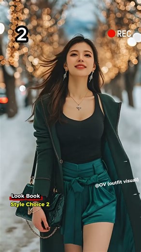 Beautiful Model Street Fashion | Outfit Walk Lookbook #011