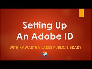 Creating an Adobe ID