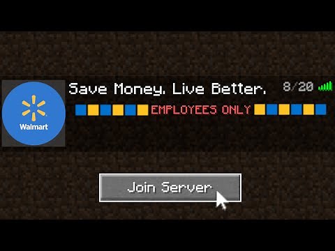 I accidentally found Walmart's corporate minecraft server lol