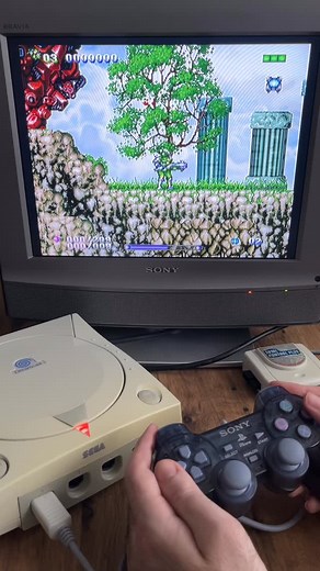 4.3K views · 410 reactions | Gun Lord by NGDEV - it’s a decent Turrican clone. I found a ‘Total Control plus’ adaptor for the Dreamcast, I’ve not seen one for a while- you can use PlayStation controllers on the console. ======================= #gunlord #turrican #sega #segadreamcast #segasaturday #dreamcast #arcade #videogames #retrogaming #shvcnerds | Videogamebear | Facebook