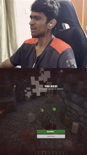 I went mining in Minecraft Survival, but my luck was terrible 😭