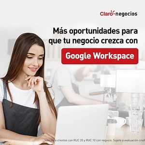 7.3K views · 25 reactions | ¿Tu negocio crece y necesitas más organización durante el teletrabajo? 六‍ Con Google Workspace, una suite empresarial, sigue conectado con tu equipo de trabajo gracias a las herramientas de colaboración online como: documentos, hojas de cálculo, presentaciones, sites y formularios para que trabajes desde donde estés.  Conoce más sobre nuestro servicio aquí  https://cl4ro.pe/gwfb | Claro Empresas Perú | Facebook