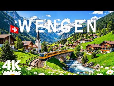Wengen, Switzerland 4K | Swiss Alpine Paradise – Snowy Peaks, Tranquil Villages & Timeless Beauty