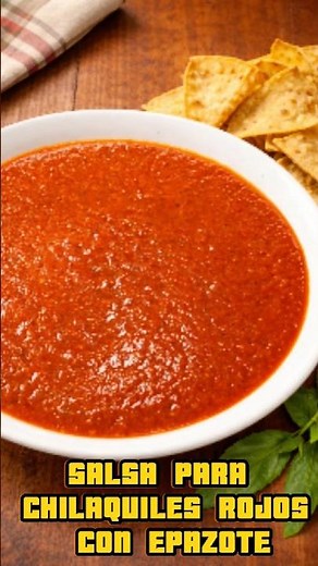 Red chilaquiles salsa with epazote #subscribe #recipe #foodies #recipes #cooking