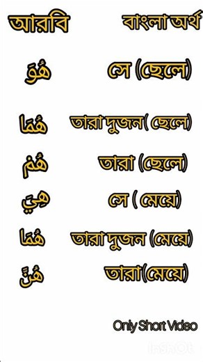 আরবি এবং বাংলা অর্থ বেসিক আরবি ওয়ার্ড #মাদরাসা