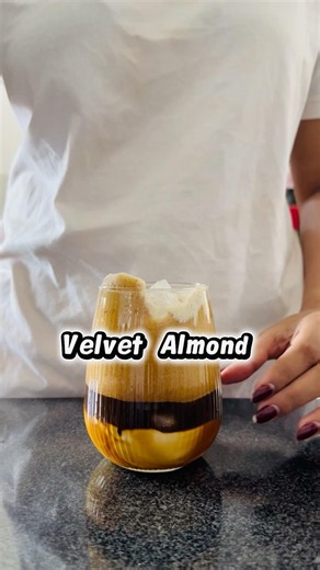 Velvet Almond 🤎 #coffee #espressoyourself #icedcoffee #homemade #recipe #drink #hotcoffee