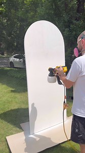 19 reactions | DIY Wedding Arch!﫶 Easy & Budget-Friendly✨ @thefurnitureguyyy built this stunning wedding shower arch with just a few tools️ He achieved a flawless finish in minutes using the Wagner FLEXiO 3500 We love this simple, affordable way to create personalized decor for your wedding! | Wagner Painting | Facebook