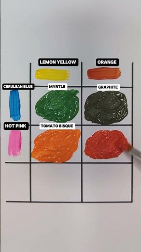 Battle of Colors: Lemon Yellow vs Orange + 6 Stunning Mixes! ASMR Color Bliss #shorts #colormixing