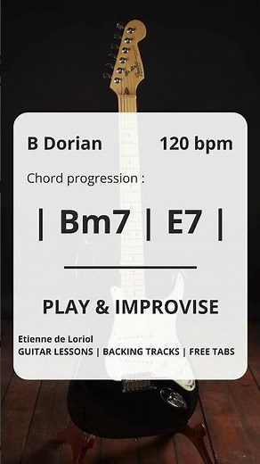 Blues Funk Guitar Backing Track | B Dorian (120 bpm)