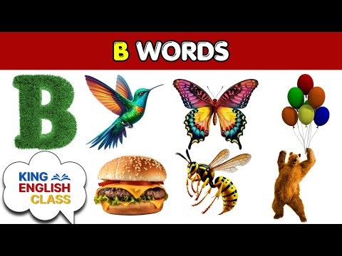 Learn B Words in English | Vocabulary for Kids | King English Class