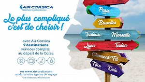 Le plus compliqué, c'est de choisir 🤩. Avec Air Corsica, 9 destinations au départ de la Corse vous attendent ❗ Trouvez votre vol sur bit.ly/AirCorsica2020. 🛫 🧳 💺 ☕ = inclus dans votre billet. | AIR CORSICA