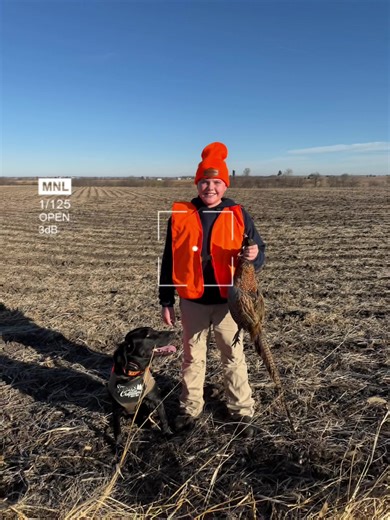 His first Illinois pheasant hunt!! Props to Ivy for the success! #illinois #pheasant @Austin Marshall