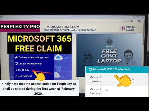 TN Govt Free Laptops Microsoft 365 Free Claim✅| Ulagam Ungal Kaiyil Laptop💻| Perplexity Pro| Laptop