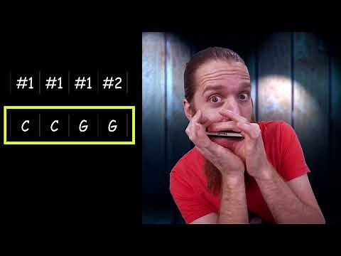 Harmonica 12 bar blues easy solo with 3 licks blues