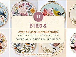 Birds Hand Embroidery Bundle Peacock Embroidery Pattern for Beginners Hand Embroidery With Step by Step Instructions Embroidery Stitch Guide - Etsy Canada