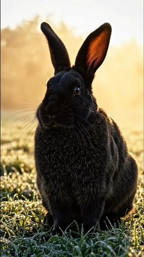 🖤 Black Rabbit – The Prince of Shadows! | World's Most Beautiful Black Bunny 🐇✨