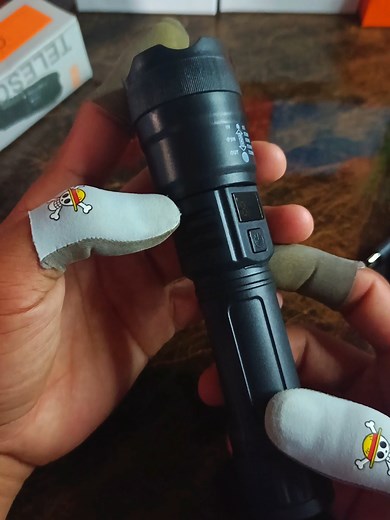 Super Bright Zoom Led Flashlight Rechargeable Waterproof#Acciaiie #chargeableflashlight #waterproof #flaslight #kimzo0 #fyp