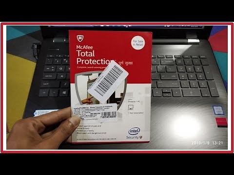 mcafee total protection product key unboxing and review | mcafee total protection installation
