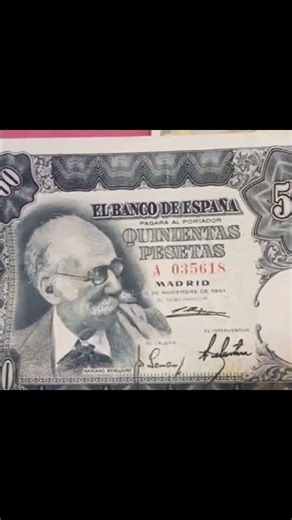 Best banknote according to experts: 500 Spanish pesetas. Mariano Benlliure. Made Franco's face.