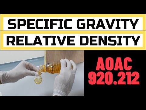 Determination of Specific Gravity (Relative Density) of an Oil Sample by Pycnometer_AOAC 920.212