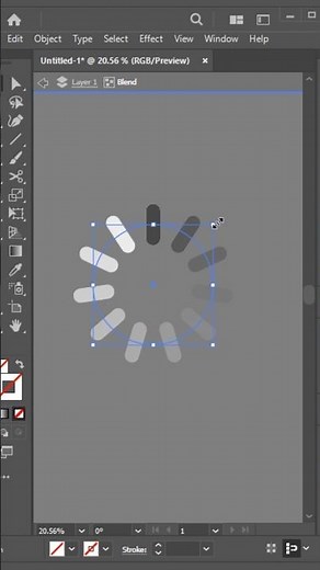 how to create loading icon in Adobe illustrator #gfxmentor #adobeillustrator #illustratortutorial
