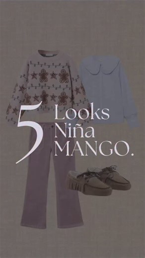 Isabel 🌿 Moda infantil on Instagram: "Ideas de outfits para niña 🤍 Me gusta pensar la moda infantil así: cómoda, bonita y con ese algo especial ✨ Looks de @mangokids #modainfantil #mangokids #niña #kidsfashion #kidsstyle"