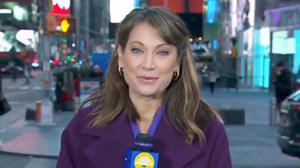GMA's Ginger Zee displays figure in a sexy purple outfit for weather forecast