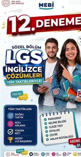MEBİ LGS 12th Practice Test Solutions #english #comingsoon #live #video #english #subscribe #expl...