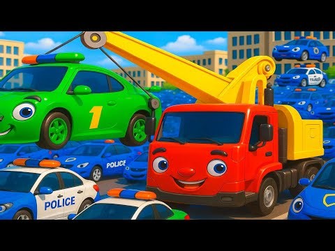Traffic Trouble in the City! Tow Truck and Police Face a Street Emergency 🚨 | Vehicle Animation