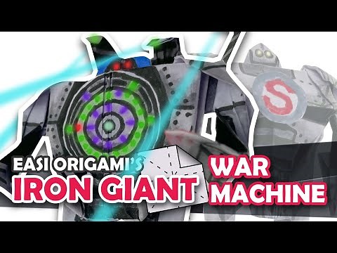 How to make THE IRON GIANT (War Machine's Laser Serpents) Papercraft Origami