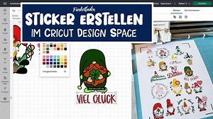 Wichtel Sticker erstellen im Cricut Design Space - Offset, ebnen & Konturen richtig anwenden