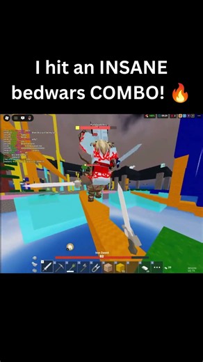 I hit an INSANE bedwars COMBO! 🔥