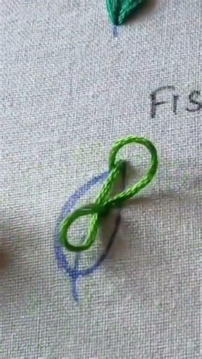 How to do fishbone stitch? #embroidery #shortsvideo #fishingvideo #fish #leaves #diy #art #craft