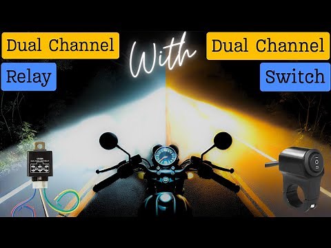 3-wire Dual Color Fog Light Wiring Connection With Switch and Relay