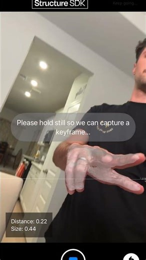 iPhone 3D Scanning my Hand with Structure Capture