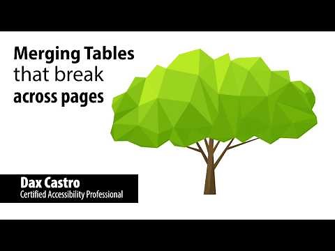 PDF Accessibility Merging Tables