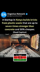 Kenya’s Plastic Bricks: 7x Stronger Than Concrete, 30% Cheaper A Nairobi startup, Gjenge Makers, is transforming plastic waste into super-strong paving bricks — up to 7 times tougher than concrete and 30% cheaper. Founded by materials engineer Nzambi Matee, the company melts down non-recyclable plastic, mixes it with sand, and presses it into colorful, durable bricks — no water, no cement needed. What started in her mom’s backyard is now a factory producing over 1,500 bricks a day. These lightwe