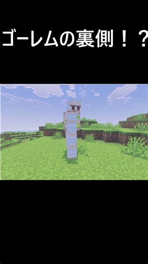 ゴーレムの裏側！？ #マイクラjava#shorts