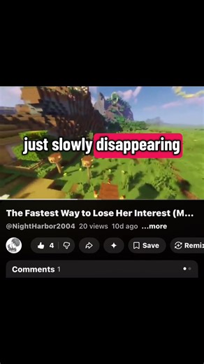 YT: Night Harbor - let me know if this video reached you. Follow along for more daily advice about the sea of life. Peace out! #minecraft #lazyconfessions #therapy #advice #dating