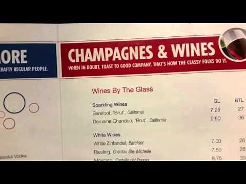 Carnival Cruise Line Bar Drink Menu Prices