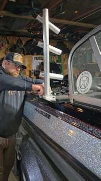 Installing rod tree mounts on a fiberglass boat. #fishing #rodholders #walleyefishing #rangerboats