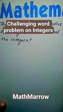 Solving word problem on integers @MathMarrow