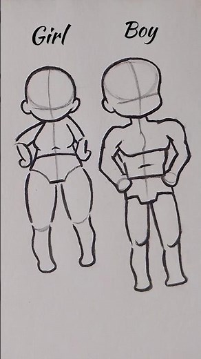how to draw boy & girl Body tutorial ✨#drawing#aesthetic#drawthentic#art#tutorial #draw#short#viral