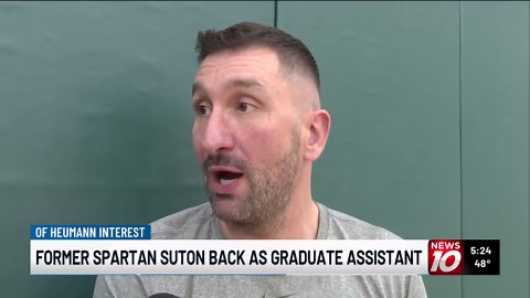 Former Spartan Goran Suton back as a graduate assistant for Michigan State