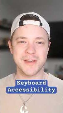 Keyboard accessibility is an essential part of the accessible experience!