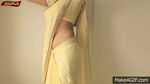 How To Wear Sari To Look Hot:DIY Perfect Saree Drape Step By Step Classes(JiilaHub) on Make a GIF